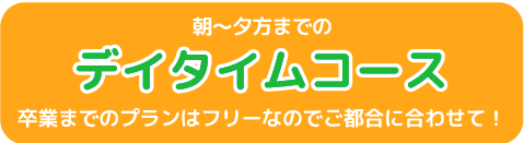 朝~夕方までのデイタイムコース