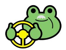 高齢者講習をしているカエル