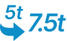 5tから7.5tへのイラスト