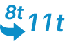8tから11tへのイラスト